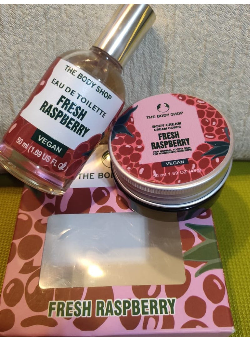 باث آند بودي وركس مجموعة هدايا بودي شوب "إصدار الفراولة المنعشة" - عطر صيفي 50 مل + كريم جسم مرطب 50 مل -  قطعتين في علبة أنيقة - Image 2